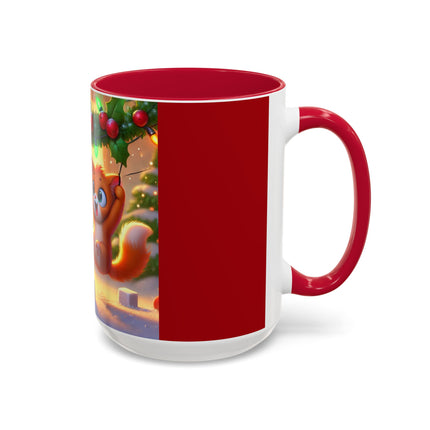 Naughty or Nice Kitten Christmas Colorful Mugs (11oz, 15oz)