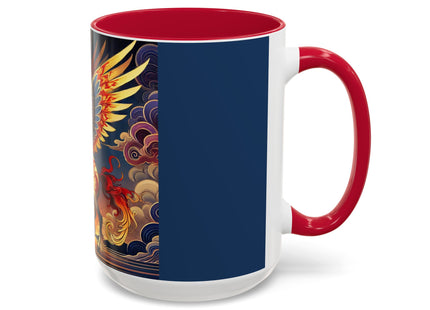 Flame-Winged Horse at Sunset Colorful Mugs (11oz, 15oz)