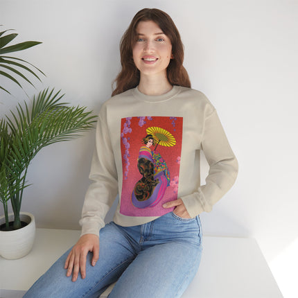 Enchanting Geisha Unisex Heavy Blend™ Crewneck Sweatshirt