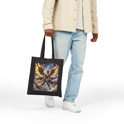 Valkyrie Descending Through Storm Cotton Canvas Tote Bag