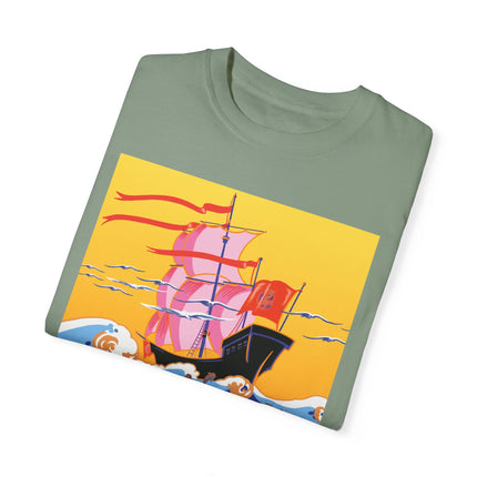 Golden Seas and Whimsical Dreams Unisex Garment-Dyed T-shirt