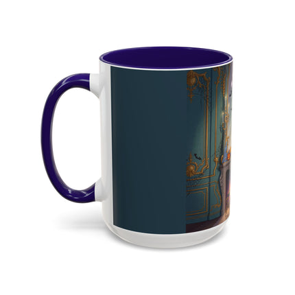 🕯️🎃 The Moonlit Manor Drawing Room Colorful Mug – Elegant Halloween Charm