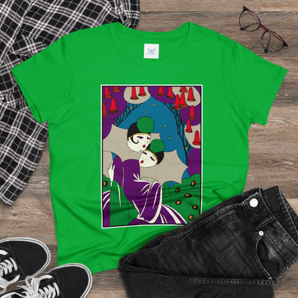 Two Pierrots Women's Midweight Cotton Tee
