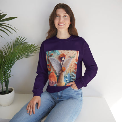 Zinnia Fairy Unisex Heavy Blend™ Crewneck Sweatshirt