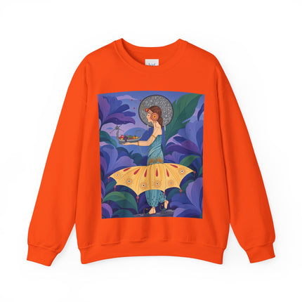 🦋🌿 The Butterfly Garden Offering Crewneck Sweatshirt – Art Deco Botanical Fantasy