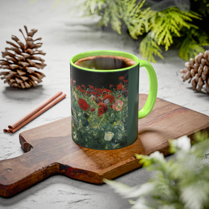 A Study of Poppies for Carnation, Lily, Lily, Rose by John Singer Sargent Colorful Mugs (11oz, 15oz)