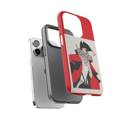 Crimson Masquerade Phone Case – Dramatic Grace & Bold Elegance