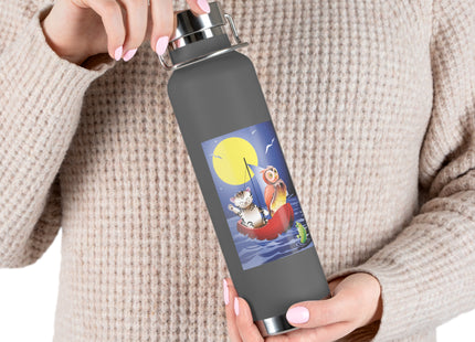 Embarking on a Moonlit Journey Copper Vacuum Insulated Bottle, 22oz