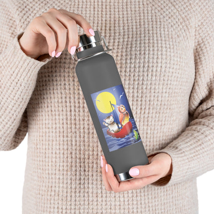 Embarking on a Moonlit Journey Copper Vacuum Insulated Bottle, 22oz