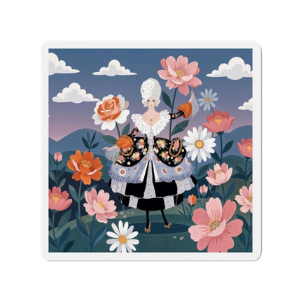 🌸🎀 The Grand Floral Promenade Die-Cut Magnets – Art Deco Fashion Fantasy
