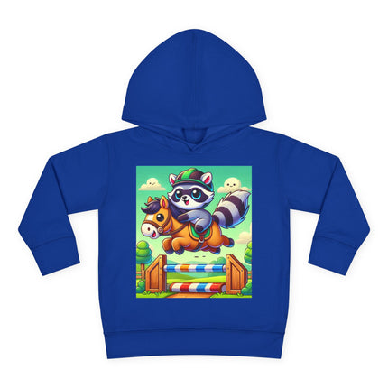 Raccoon Rider Toddler Pullover Fleece Hoodie