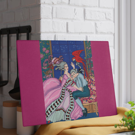 The Jealous Parrot by George Barbier Glass Cutting Board