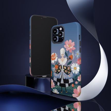 🌸🎀 The Grand Floral Promenade Phone Case – Art Deco Fashion Fantasy