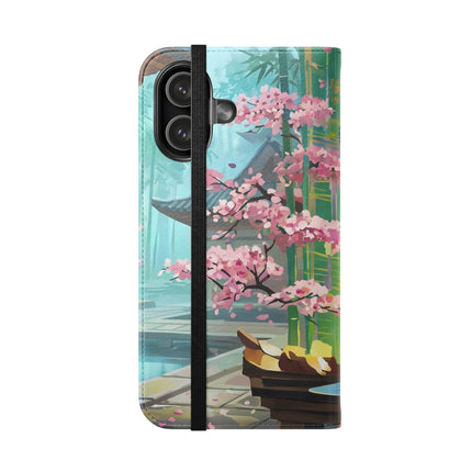 🌸✨ Cyberpunk Geisha Flip Case – Neon Elegance & Futuristic Grace