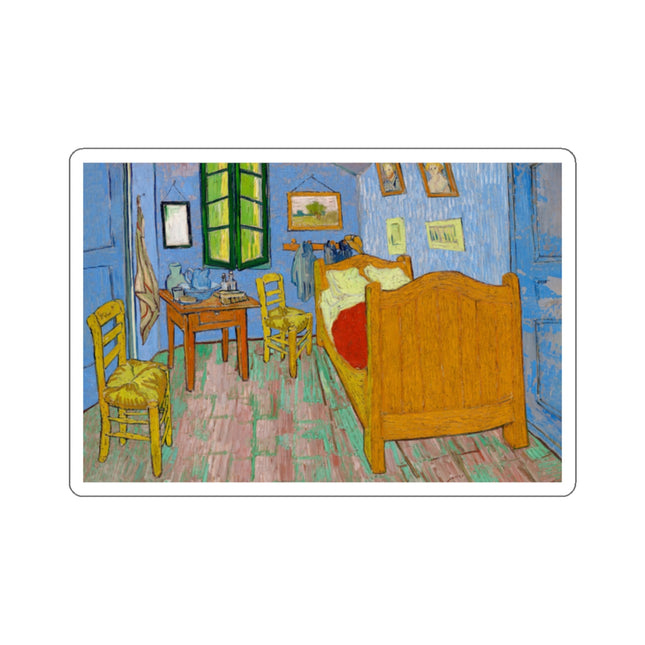 The Bedroom by Vincent van Gogh Kiss-Cut Stickers (4 Sizes)