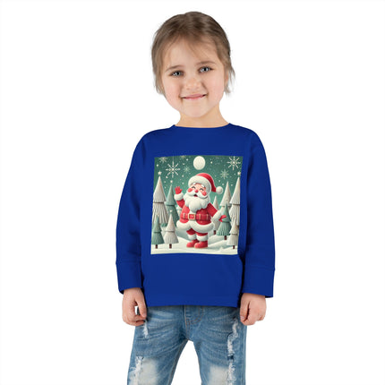 Santa's Joyful Night Toddler Long Sleeve Tee