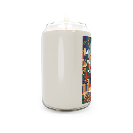 ☃️🎄 The Snowman's Christmas Companion Scented Soy Candle – Art Deco Holiday Fantasy