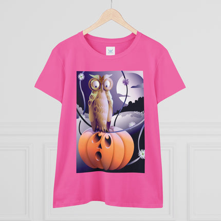 The Startled Pumpkin Women's Midweight Cotton Tee