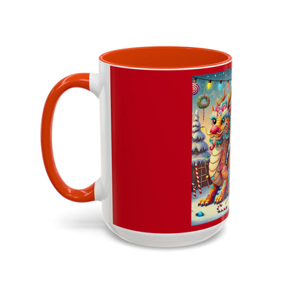 Playful Dragon's Christmas Colorful Mugs (11oz, 15oz)
