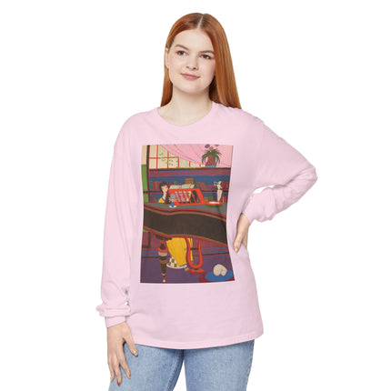 La Musique by Charles Martin Garment-dyed Long Sleeve T-Shirt