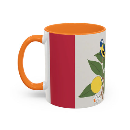 Blue Tit & Butterfly Colorful Mugs – Spring Harmony & Delicate Beauty