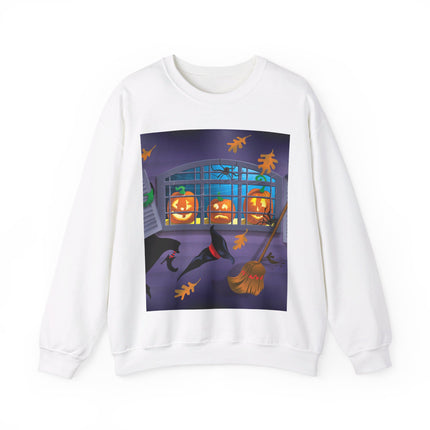 Whimsical Halloween Mischief Unisex Heavy Blend™ Crewneck Sweatshirt