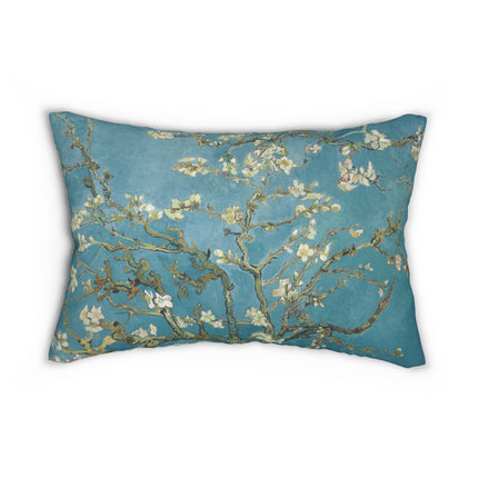 Almond Blossom by Vincent van Gogh Spun Polyester Lumbar Pillow