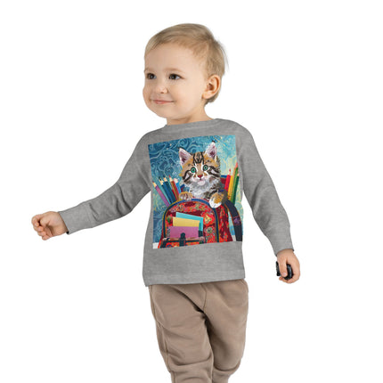 Whiskered Wanderings Toddler Long Sleeve Tee