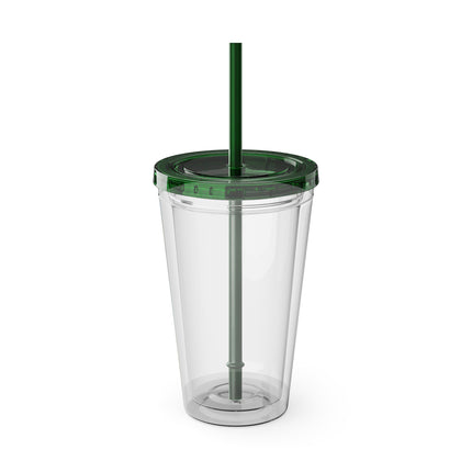 Giraffe Lookout Sunsplash Tumbler with Straw, 16oz