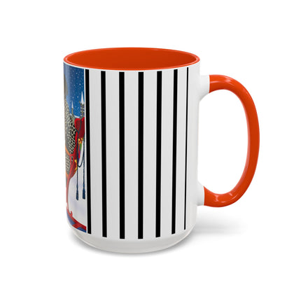 Elegant Winter Woman in Sleigh Colorful Mugs (11oz, 15oz)