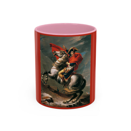 Napoleon Crossing the Alps by Jacques-Louis David Colorful Mugs (11oz, 15oz)