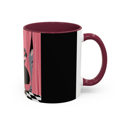 The Ladies Behind The Velvet Curtain Colorful Mugs – Art Deco Theatrical Elegance