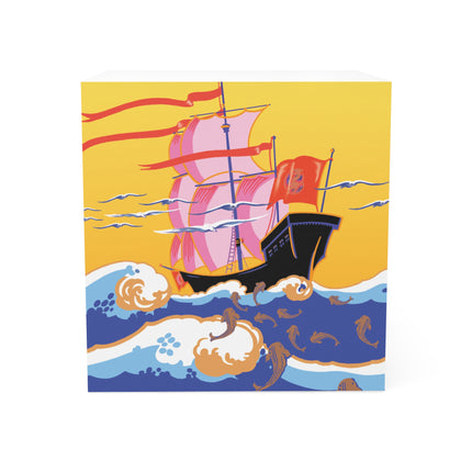 Golden Seas and Whimsical Dreams Note Cube