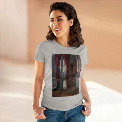 View into an Apartment by Egon Schiele Women's Midweight Cotton Tee