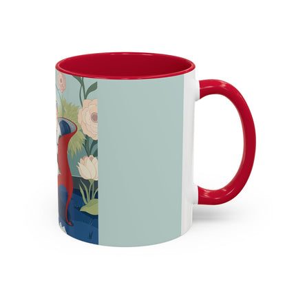 The Lady Of The Scarlet Chaise Colorful Mugs – Art Deco Romantic Elegance