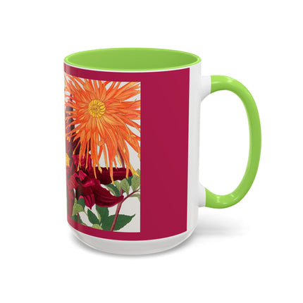Dahlia Flower by Tanigami Kônan Colorful Mugs (11oz, 15oz)