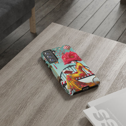 Reading In A Painted Garden Phone Cases