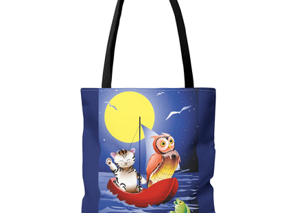 Children's Art Owl and Pussy Cat Tote Bag  (AOP)
