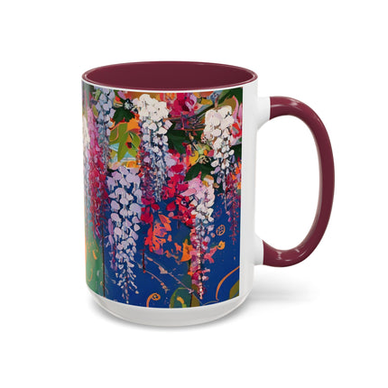 Golden Wisteria Elegance Colorful Mugs (11oz, 15oz)