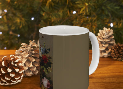An Arrangement with Flowers Georgius Jacobus Johannes van Os Ceramic Mug 11oz