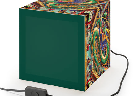 Tibetan Dragon Over Kabuki Duel Light Cube Lamp