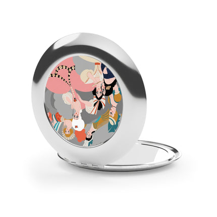 Celestial Masquerade Compact Mirror – Whimsical Masquerade & Elegant Fantasy