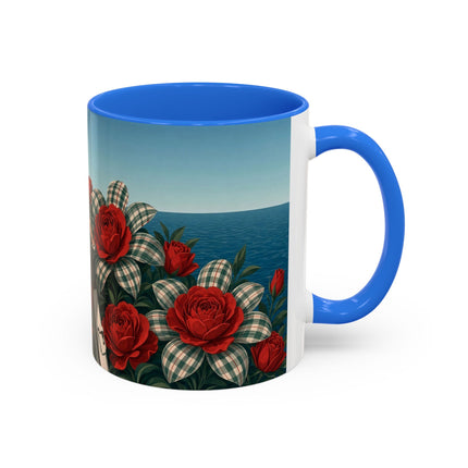 ⛵🌹 The Seaside Rose Traveler Colorful Mug – Art Deco Floral Elegance