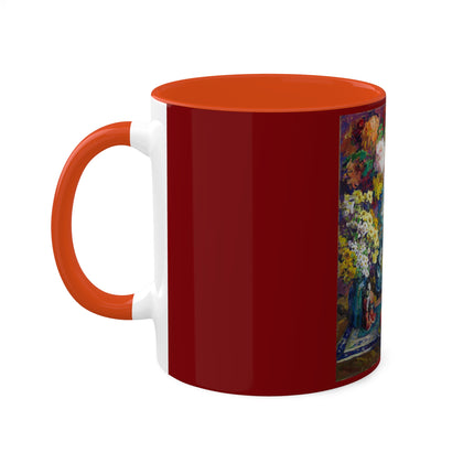 Fish, Fruits, and Flowers by Kathryn E. Cherry Colorful Mugs, 11oz