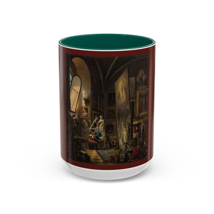 Raphael and his Muse in the Atelier by Vincenzo Abbati Colorful Mugs (11oz, 15oz)