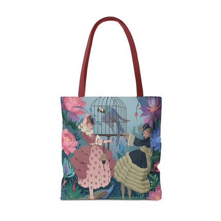 🦜🌸 The Ladies Of The Enchanted Aviary Tote Bag – Art Deco Floral Fantasy