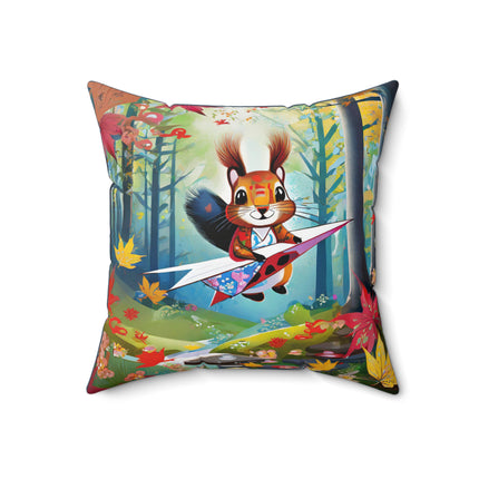 Acorn Aviator Spun Polyester Square Pillow