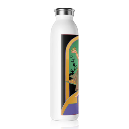 October & Opal, Tourmaline (from the Gem Series) by Sofia Chiostri Slim Water Bottle