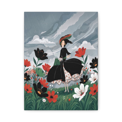 🌧️🌺 The Stormy Flower Walk Placemat – Art Deco Floral Fashion