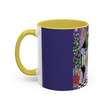 🎄✨ The Lady Of The Christmas Ornament Colorful Mug – Art Deco Holiday Fantasy